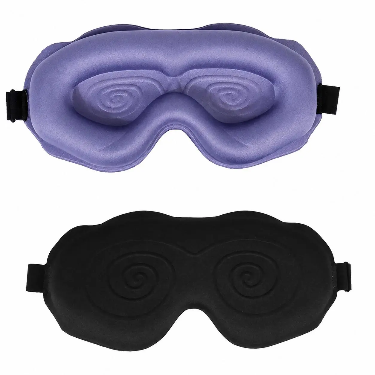 Unisex Premium 3D Contoured Sleeping Eye Mask - Blackout Eye Mask for Sleeping with Total Blackout Tech, Ultra-Soft Skin-Safe Polyester Sponge Padding, Lash Extension Compatible Ergonomic Design for Side Sleepers, Air Travel
