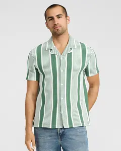 Express Textured Striped Cotton-Blend Short Sleeve Polo
