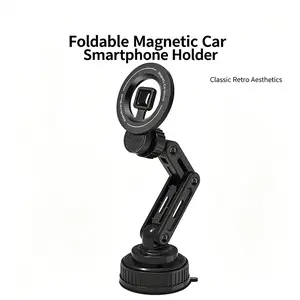 New Truck Mount Phone Holder, 360-Degree Rotating Magnetic Car Dashboard Stand, Detachable GPS Navigation Support