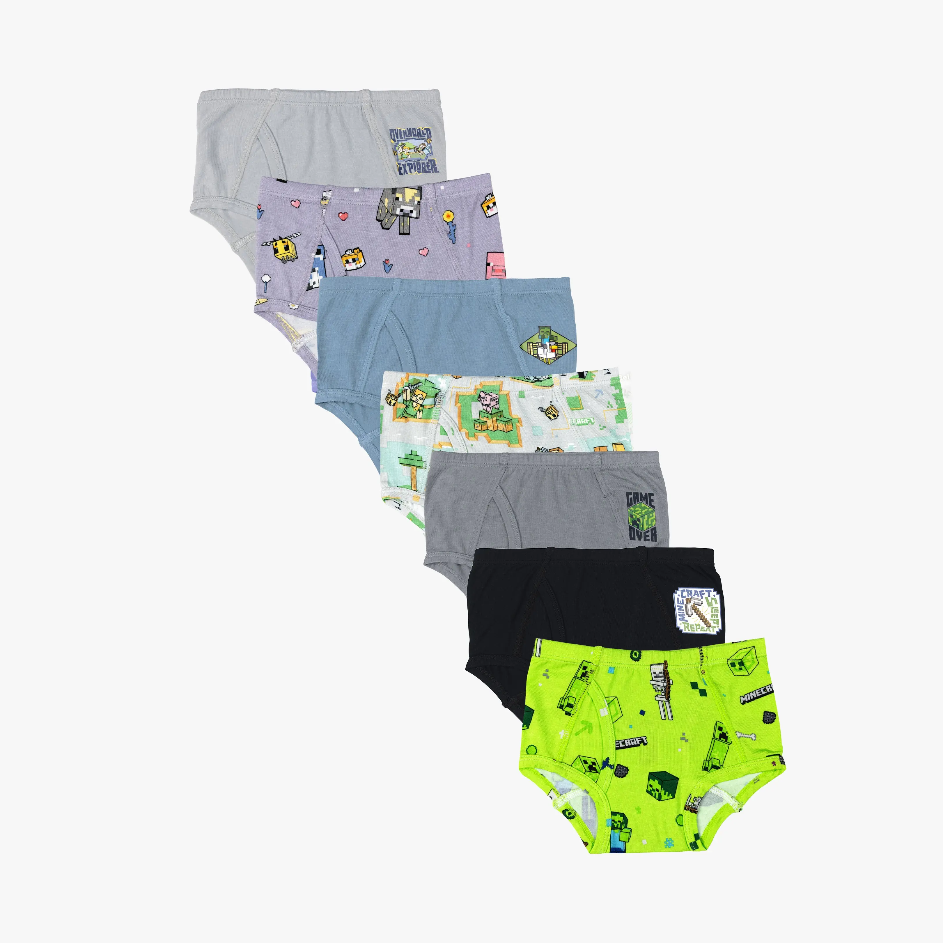 Bellabu Bear Minecraft Bamboo Boys' Underwear 7-Pack