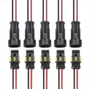 2 Pin Connector Male and Female Way 20AWG Wire Suitable for Car Truck Boat Other Wire Connection 5 Pairs Quick Connector