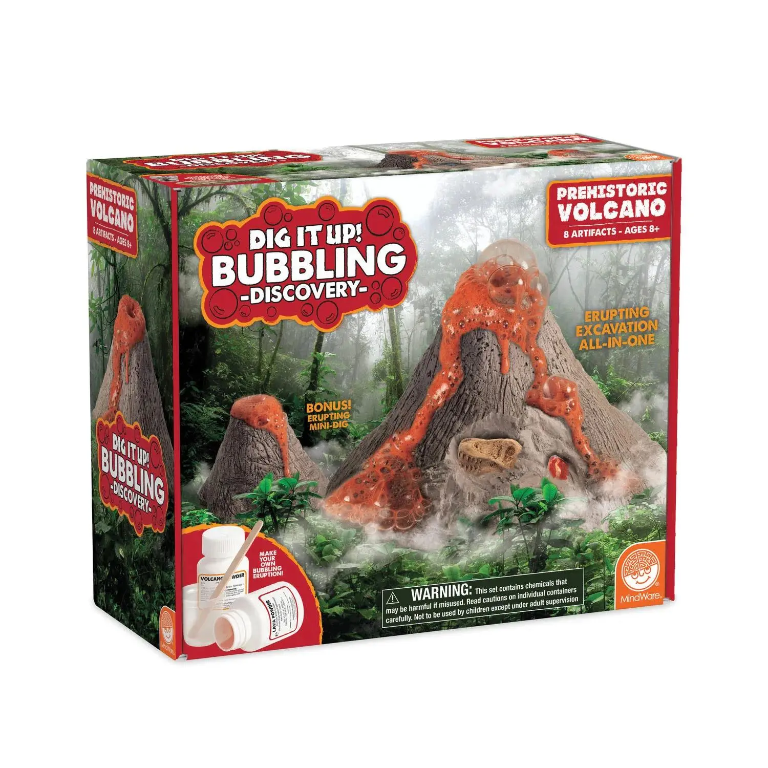 Dig It Up! Bubbling Volcano Discovery Science Toy, Gift Ideas for Kids (8-10 Years), Exciting Volcano Surprise, 2 Ways to Explore, 2-Way Fun