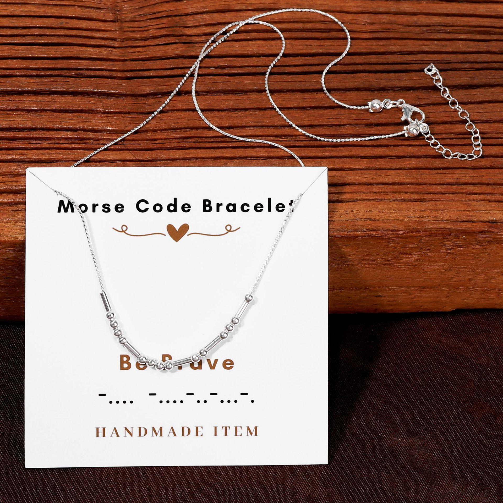 Morse code necklace alphanumeric couple personalized collarbone chain necklace