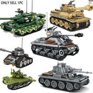 Tiger Tank Building Set, Track Armored Vehicle, Rotatable Details, Stable Design, Assembly Model Toy, Boy Treasure Gift