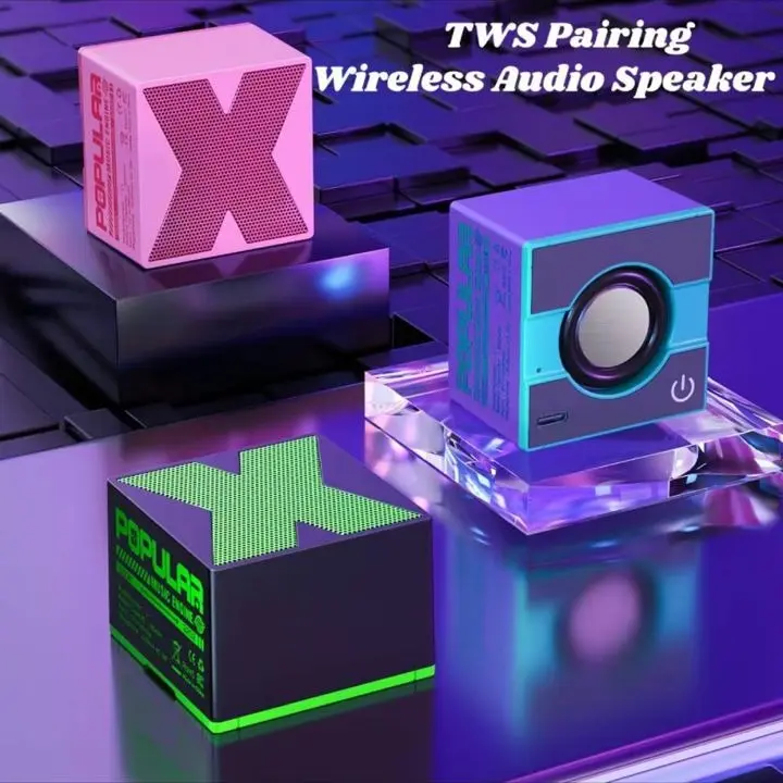Smartphone Mini Wireless AudioJumpstart SaleSpeakers with TWS Pairing, Hands-free Call, BT5.0, Portable Bluetooth Speaker for Home/Party/Outdoor/Beach