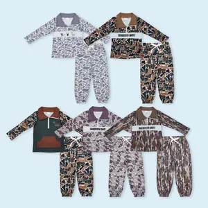 Camouflage pullover matching leggings kids boy outfits