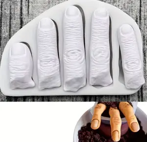 Spooky Halloween Finger Molds, Silicone Chocolate Mold, Ice Tray Mold (1) PIECE MOLD