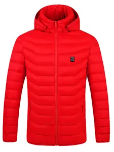 Men's Fall Winter Heating Hooded Jacket Coat, 8 Heating Zones, Windproof Warmth, Suitable for Outdoor & Daily Use