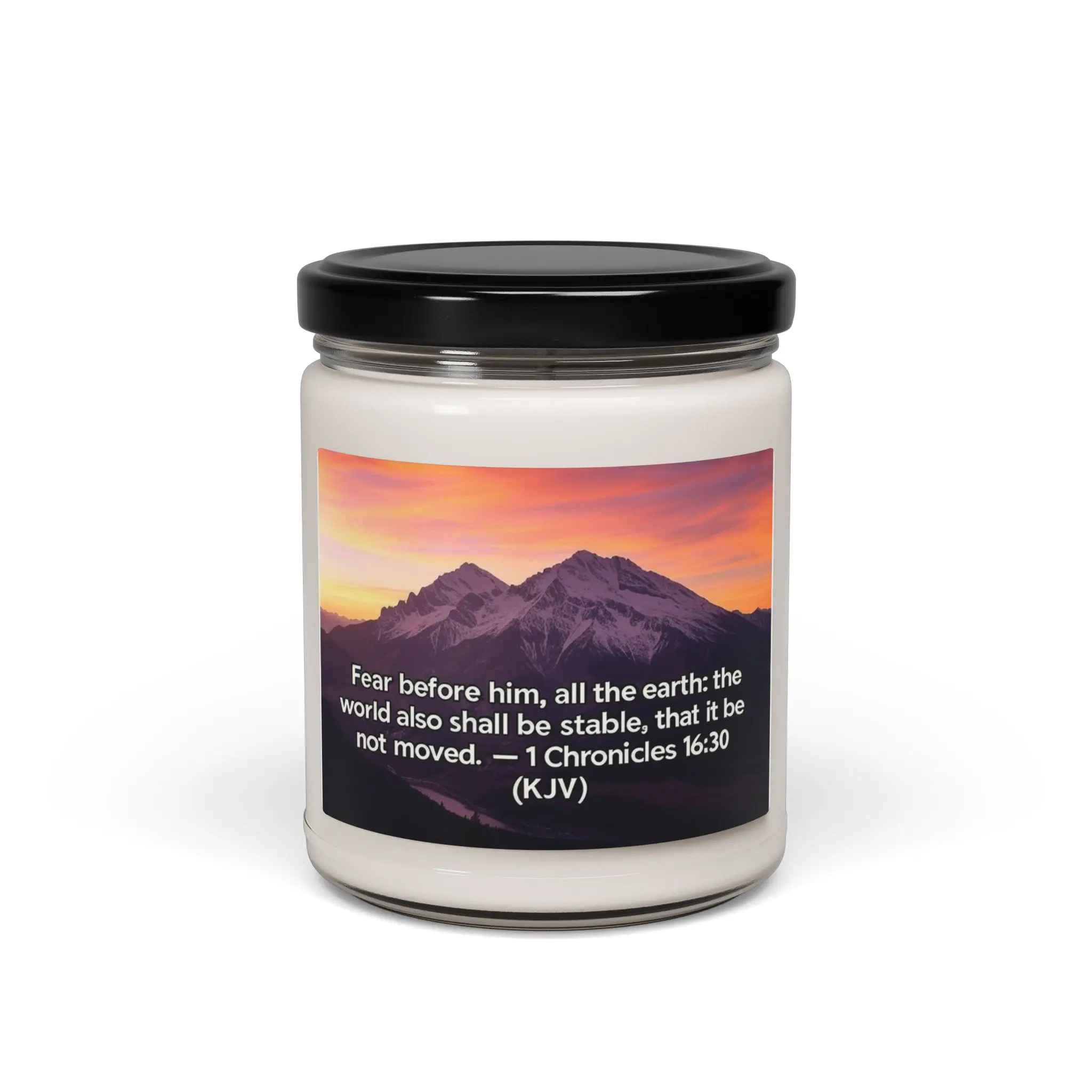 Candle, Bible Verse Scented Soy Candle, 9oz - Christian Religious Gift, Scripture Prayer Candle, Church Decor, Spiritual Home Fragrance,
