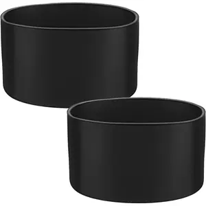 Water Bottle Sleeve, 2 Pack 3 Inch / 75mm Black Water Bottom Protector Bottle Boot Tumbler Cover Sleeve, Accessories for 20oz 30oz 40oz Tumblers Compatible with