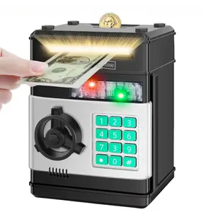 Piggy Bank Cash Coin Can ATM Bank Electronic Coin Money Bank for Kids Age 3-12, Money Savings Box Mini ATM Coin Bank Toys Gifts for Boys Girls
