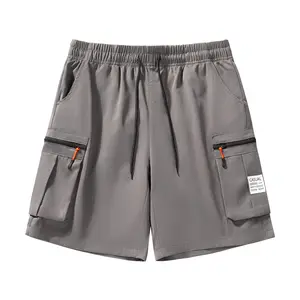 Men's sports shorts, elastic fabric, elastic drawstring belt and side pocket design, suitable for running, gym, beach basketball, fitness clothing, breathable fabric, fitness daily.