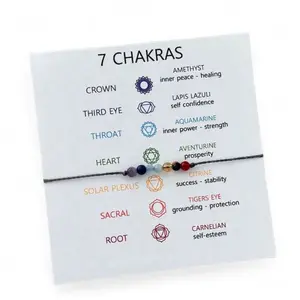 Seven Chakras Bracelet with Healing Crystals, Spiritual Gift for Overall Well-being and Growth, Energy Balancing, Unisex.