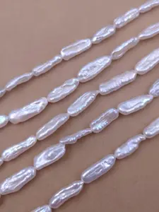 Natural Freshwater Pearl Fine Baroque Shape Toothpick Vertical Hole Pearls DIY Jewelry Making Supplies, Unique Design & High Quality Materials