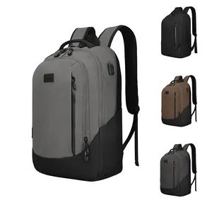 Travel Laptop Backpack, Airplane Approved Carry on Business Bag with USB Charger Port, Durable Black Computer Backpack