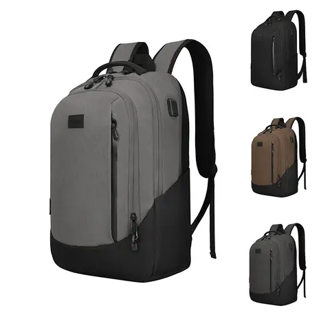 WOLT 30L Travel Laptop Backpack Fits 15.6 Inch Computer with Luggage Strap & USB Port, Water Resistant Flight Approved Carry On Daypack for College Work Business Men Women