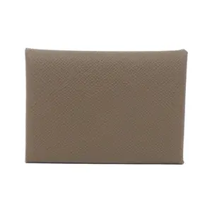 Pre-owned HERMÈS Calfskin Small Leather Goods Hermes Calvi Duo Epsom Coin Case