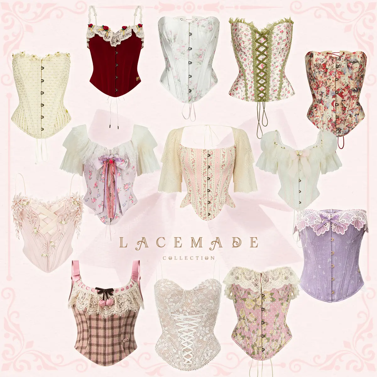 Women's Corset Collection -  TikTok Shop 1‑Year Anniversary Big Celebration, Womenswear; Contact Customer Service for Size Recommendations With Concerns