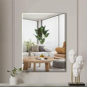 Square Mirror - 1/4" Thick - Beveled Edge, American Mirror by Glass Beveling Service