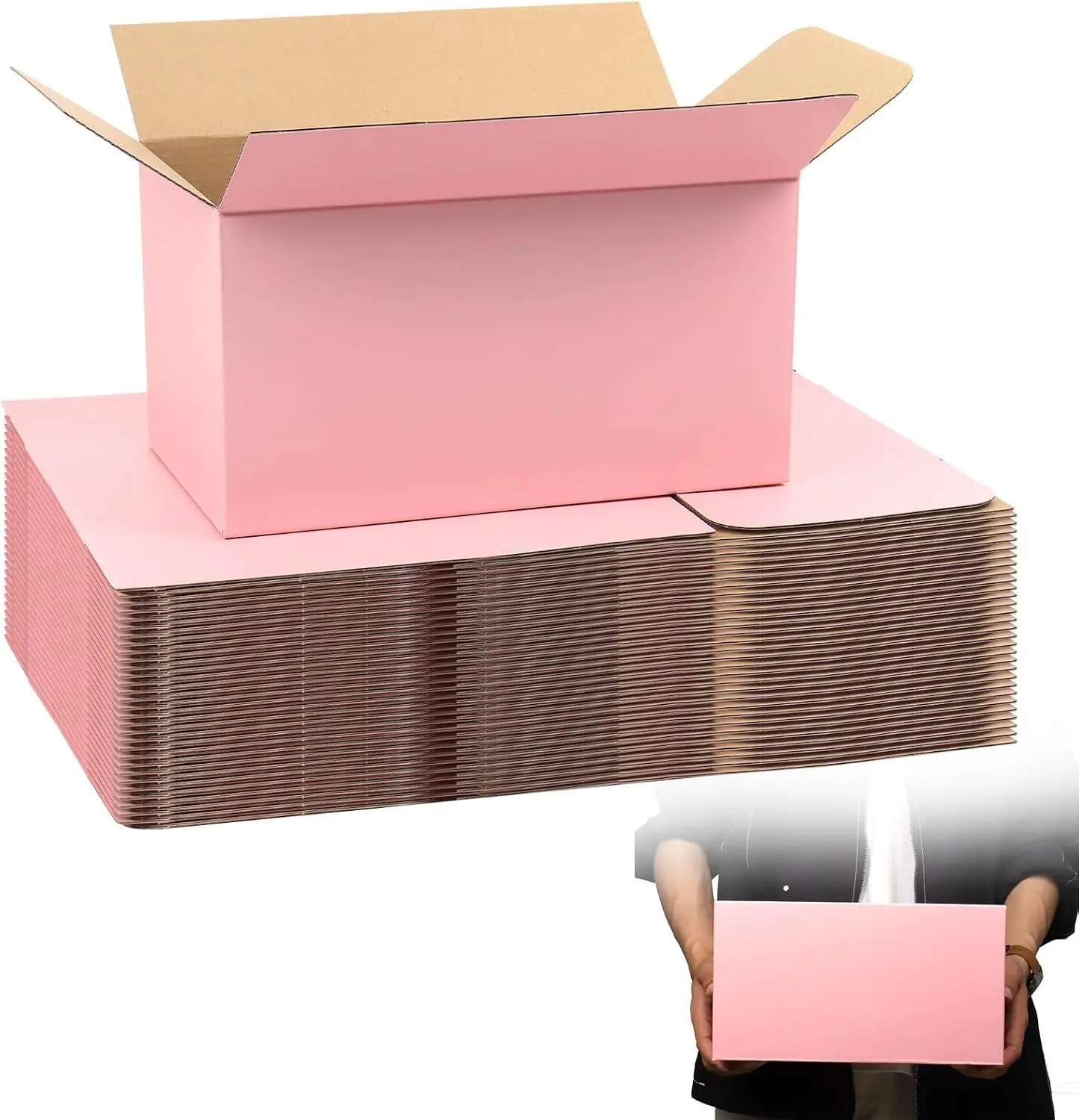 11x6x6 Pink Shipping Boxes, 30 Pack Mailing Boxes Small Business, Corrugated Cardboard Boxes Packaging, Shipping