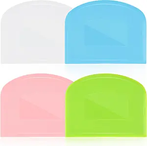 4PCS Flexible Dough Scraper Set – Multifunctional Baking & Cake Smoothing Tools