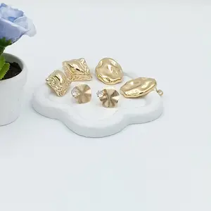 Irregular fashion buttons.14k gold plated,high quality.