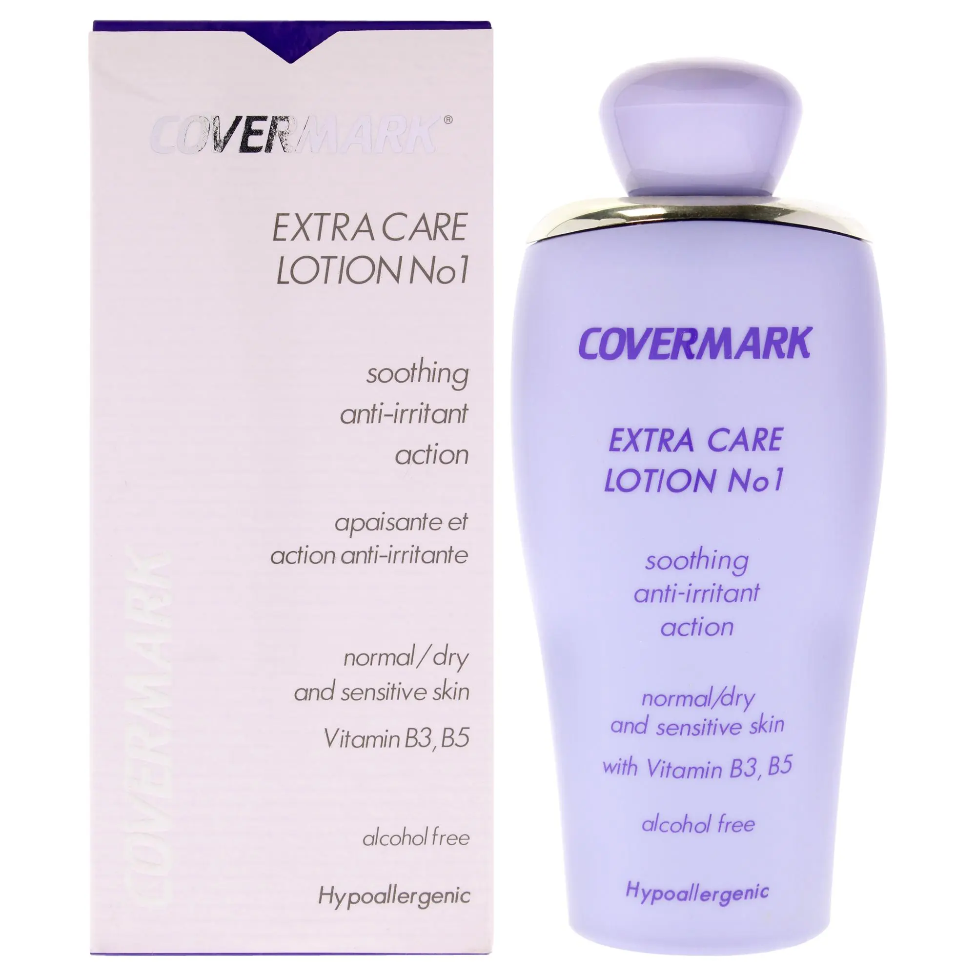 Covermark Extra Care No1 Soothing Anti-Irritant Body Care Lotion - Gentle, Hypoallergenic, Vitamin-Infused Moisturizer for Women's Normal, Dry, Sensitive Skin - 6.76 oz