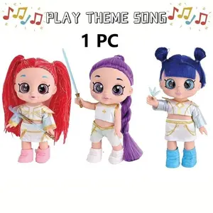 K-Pop Anime Action Figures Toys , Samurai Costume Dolls, Kpop Doll Set 5D Eyes  10 Inch Jointed Moveable = Toys Rumi Mira & Zoey Fan Collection Toy Kpop Dolls with Music Birthday Gift，Gifts for Girls Mother's Day Gift