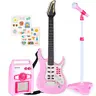 Best Choice Products Kids Electric Musical Guitar Toy Play Set w/ 6 Demo Songs, Whammy Bar, Microphone