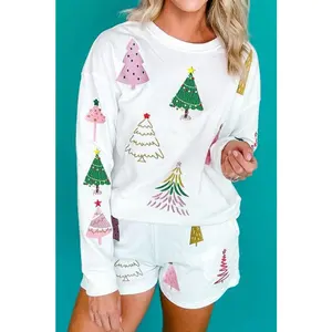 Christmas Tree Top and Shorts Pajama Set