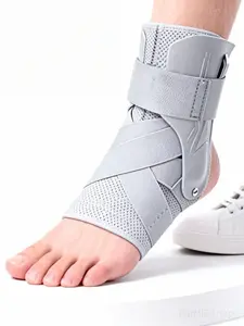 Includes shipping fee. Unisex ankle brace — ankle support and sprain stabilization support; suitable for running, basketball, soccer, and other sports (single unit) includes reinforced fastening straps.