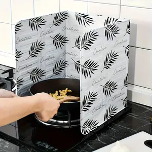 High-Temperature Aluminum Kitchen Splash Guard – Oil-Resistant Heatproof Stove Protector, Foldable Gas Stove Accessory, Durable Decorative Kitchenware, Easy Installation, Perfect Holiday Gift