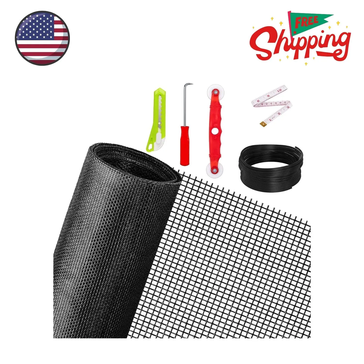 Replacement Window Screens Kit, 48X118 Inch Replacement Window Screens Kit, 48X118 Inch