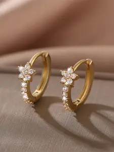 Women's Copper Micro-Inlaid Diamond Earrings, Versatile Creative Personality Ear Cuffs, Trendy Jewelry, Fashionable Ear Rings