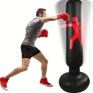 1pc Thickened adult standing inflatable boxing post, inflatable punching bag for venting frustration