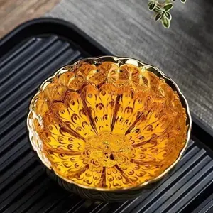 Kiln Opening product Handmade food safe masterpieces Jianzhan Jianware Nature martaril Handcraft Teacup Gold dercoration Gift porcelain cup