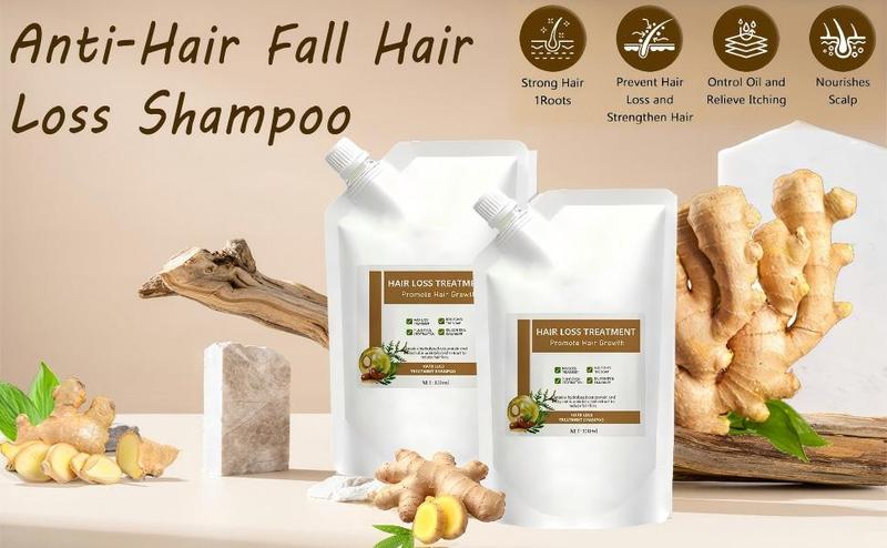 【Buy 1 Get 1 Free】Anti-Hair Fall Hair Loss Treatment Shampoo Oil Control Anti dandruff Haircare Ginseng Ginger Help Hair Growth Jojoba Oat Repair Reduce Hair Loss Scalp Cleanser Conditioner300ML
