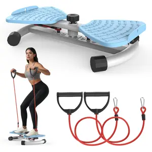 Waist Twister Machine with Resistance Bands - 300 lbs Weight Capacity, Non-Slip Twist Board, Noiseless Ab Twister Home Gym Equipment for Women/Men