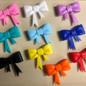 Silicone Bow Pen Toppers - Assorted Colors for Stylish Writing Accessories