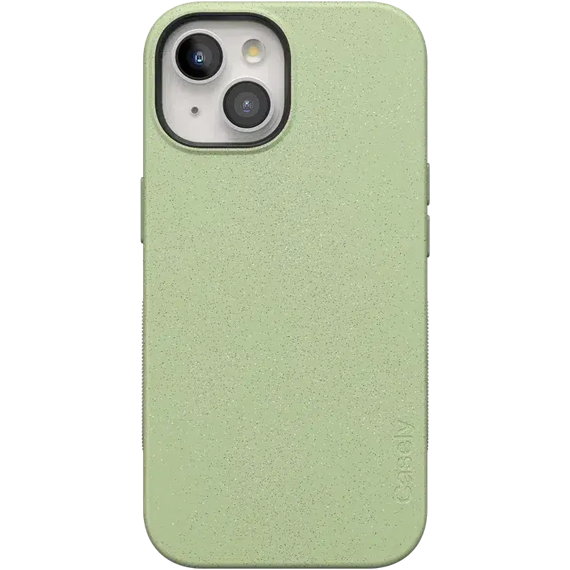 Casely iPhone 15 Case | Kiwi Kiss | Matcha Green Shimmer | Bold Protective Design | Compatible with MagSafe