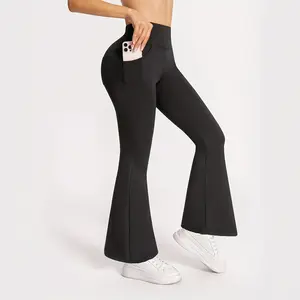 High-waisted Butt-lifting Flared Pants Casual Slim-fit Sports Yoga Pants Slimming