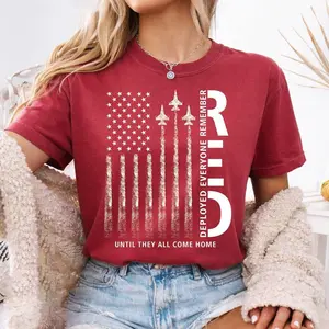 RED Friday Shirt, Remember Everyone Deployed Tee, Military American Flag, Patriotic Soldier Support, Veteran Family Gift