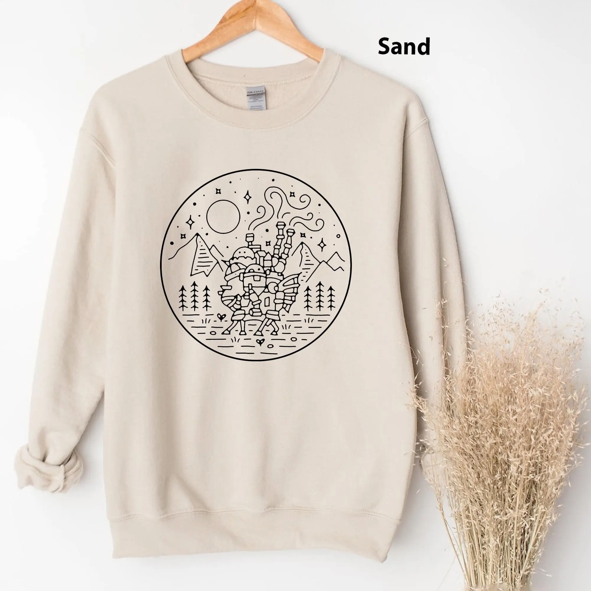 Howl's Moving Castle Sweatshirt, Spirited Away Studio Ghibli Hoodie, Ghibli Totoro Sweatshirt, Anime Shirts