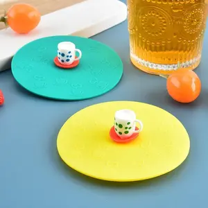 Innovative Silicone Cup Lids Set, Leak-Proof Dustproof, Dishwasher Safe, BPA-Free Drinkware Accessory, 2-Piece Colorful Set, Tumbler Replacement Lid