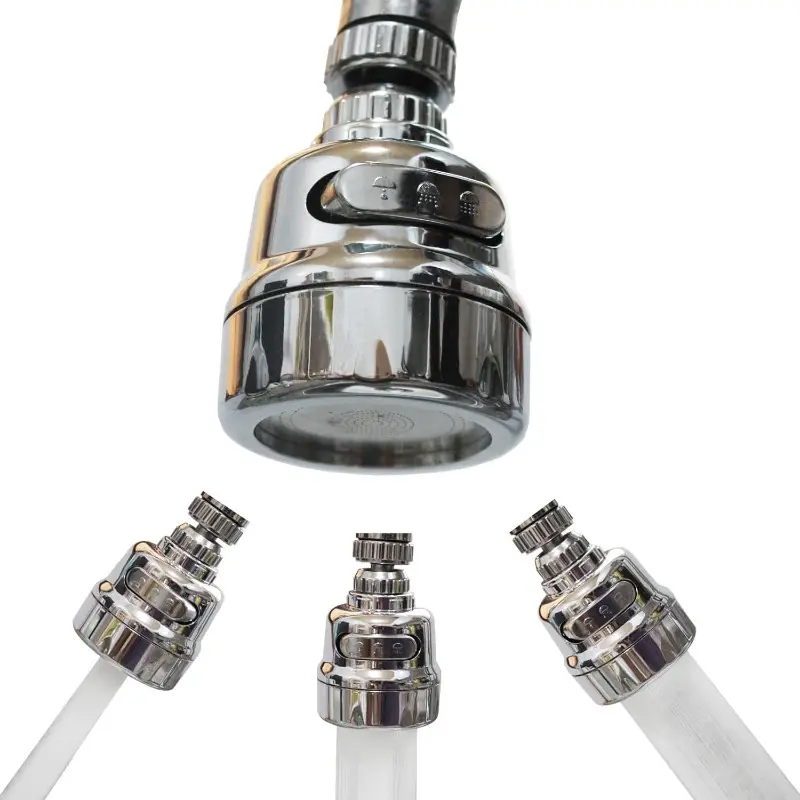Faucet Aerator 360° Rotatable Kitchen Sink Faucet Head Replacement  Swivel Faucet Extender 3 Mode Adjustable Faucet Sprayer Attachment 1pc Universal Water Filter Tap Sprayer Nozzle Adapter Part