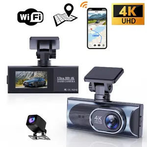 4K  Car DVR, Dual Front and Rear Recording Car Dash Cam,Car VideoSurveillance with Night Vision, WiFi Mobile Connectivity,GPS , 24/7Parking Mode Car DVR Hd Screen FrontRear dashcam