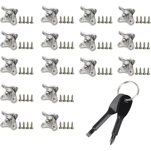 24pcs Removable Corner Brace Shape Connector Bracket Alternative to-Angle L Shape Corner Brace, Electroplating Process Corner Code Brackets for Wood, Furniture, Silver