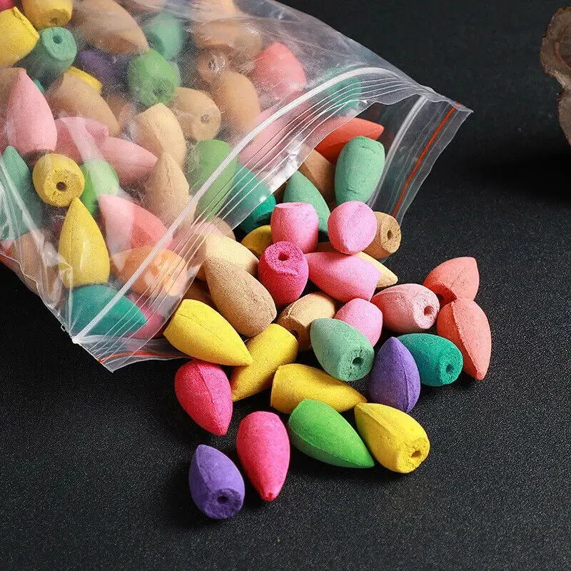 120Pcs Backflow Incense Cones Natural Mixed Scents Waterfall Fragrance USA Stock