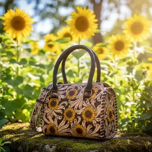 The Blossom | Western Tooled Leather Speedy Bag