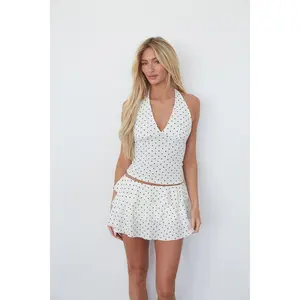 Gracie Polka Dot Ruffle Mini Skort